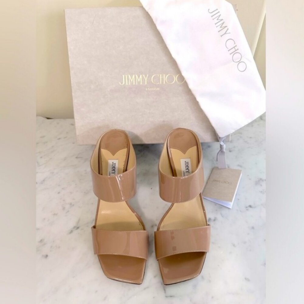 New in Box Jimmy Choo Hira 100 heels in Ballet Pink - Picture 2 of 6